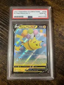 2021 Flying Pikachu v #006 Pokemon Celebrations PSA 10 Gem Mint - Image 1