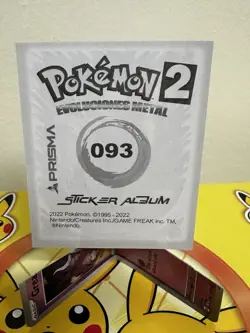 2022 POKEMON Prizma Sticker #244 Entei Gold Star Holo Peru - Image 2