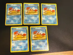 Pokemon TCG Krabby Fossil 51 Regular 1st Edition Common - Lot Of 5 51/62 - Image 1