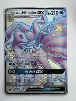 Pokemon Alolan Ninetales GX SV53/SV94 Hidden Fates Shiny Vault Full Art Holo NM - Image 1