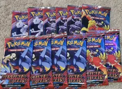 POKEMON TCG (LOT OF 12) DESTINED RIVALS BOOSTER PACK - Image 1