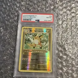Pokemon TCG Raichu Evolutions 36/108 Reverse Holo Holo Rare - Image 1