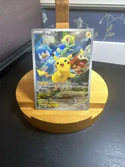 Pokemon Pikachu 027 Adventuring Together Promo Holo Full Art Sv Scarlet Violet - Image 1