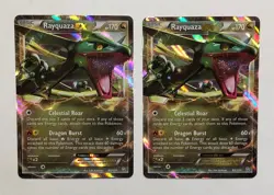 2012 POKEMON DRAGONS EXALTED RAYQUAZA EX 85/124 HOLO CARD LOT OF (2) - Image 1