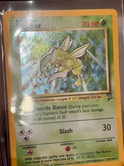 Pokemon Japanese Scyther Holo 006/032 Pristine 10 Base Set 2 Holo NM (pair) - Image 4