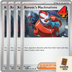 4x Xerosic's Machinations 064/064 {SV06.5} Playset - Shrouded Fable Pokemon TCG - Image 1
