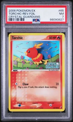 Pokemon Torchic EX Crystal Guardians Reverse Holo #65 PSA 7 Near Mint Stamp L@@K - Image 1