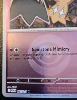 Team Rocket's Mimikyu 097/217 Reverse Holo Uncommon Ascended Heroes Pokemon TCG - Image 4