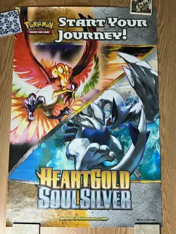 Pokemon TCG Heartgold Soulsilver Poster "Start Your Journey" - Lugia Ho-Oh 2010 - Image 1