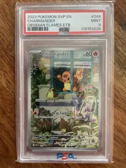 2023 POKEMON SVP EN-SV BLACK STAR PROMO #044 CHARMANDER PSA 9 - Image 1