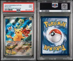 2023 Pokemon SVP Paldea Evolved ETB Pikachu #027 PSA 9 - Image 3