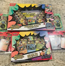 Pokemon Ascended Heroes Lot- Poster Collection, Pin Collection, Blisters, Tech - Image 1