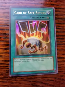 YUGIOH TCG CARD OF SAFE RETURN LON-029 ULTRA 1ST EDITION MP - Image 1