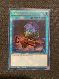 Yu-Gi-Oh! TCG Rarity Collection 2 II Foolish Burial RA02-EN049 Secret Rare NM - Image 1