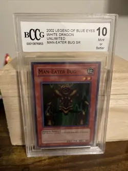 2002 YuGiOh - LEGEND OF BLUE EYES WHITE DRAGON - MAN-EATER BUG - BCCG 10 - Image 1