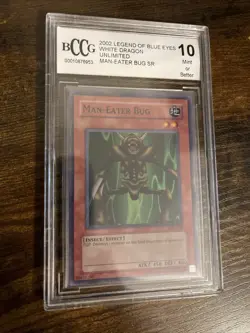 2002 YuGiOh - LEGEND OF BLUE EYES WHITE DRAGON - MAN-EATER BUG - BCCG 10 - Image 3