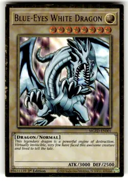 Yugioh Blue-Eyes White Dragon MGED-EN001 Ultra Rare 1st Ed NM - Image 1