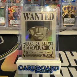 One Piece Roranoa Zoro Wanted Bounty Poster Card Foil BOR-011 Thousand Sunny - Image 1