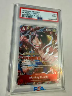 One Piece CCG Monkey.D.Luffy (Winner Pack Vol. 5) ST01-012 PSA 9 - Image 1