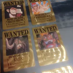 Straw Hat Pirate Crew✨9 One Piece Wanted Poster Gold Card Collectible✨ - Image 3