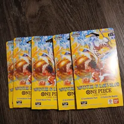 One Piece Op15 Adventure On Kami’s Island Sleeved Pack Lot Of 5 Packs. SEALED - Image 1