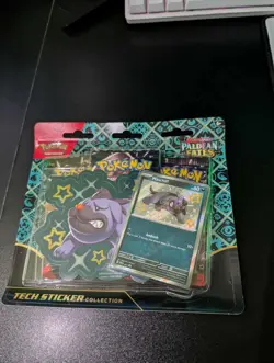 Pokemon TCG Paldean Fates Tech Sticker Collection 3 Pack - Maschiff Promo - Image 1
