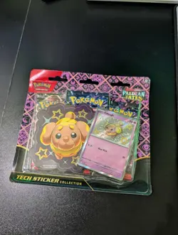 Pokemon TCG Paldean Fates Tech Sticker Collection 3 Pack - Fidough Promo - Image 1