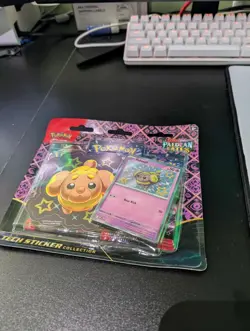 Pokemon TCG Paldean Fates Tech Sticker Collection 3 Pack - Fidough Promo - Image 2