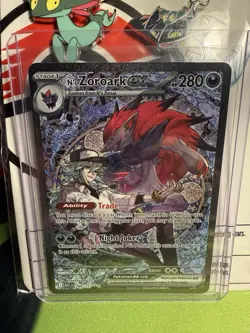 Pokemon TCG N’s Zoroark EX SAR 286/217 Ascended Heroes Pack Fresh UK Seller - Image 1