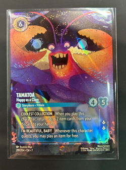 Disney Lorcana Tamatoa Happy As A Clam Enchanted Card 219/204 - Image 1