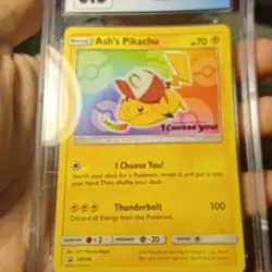 ASH'S PIKACHU 2017 POKEMON SM BLACK STAR PROMO I CHOOSE YOU! #SM108 CGC 8.5 - Image 1