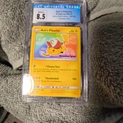 ASH'S PIKACHU 2017 POKEMON SM BLACK STAR PROMO I CHOOSE YOU! #SM108 CGC 8.5 - Image 2