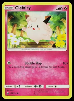 Pokemon Card Unbroken Bonds Clefairy 132/214 Common - Image 1