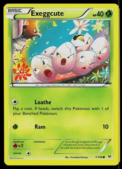 Pokemon Card Roaring Skies Exeggcute 1/108 Common - Image 1