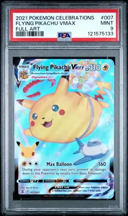 Pokemon Celebrations # 007 F.A. Flying Pikachu VMAX PSA 9 Card MINT! Free Ship! - Image 1