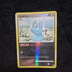 Pokemon TCG Azurill Card Diamond Pearl, 69/130, Reverse Holo Rare LP - Image 1