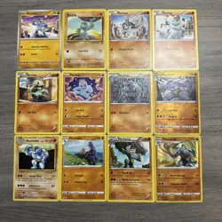 Machop Machoke Machamp Pokemon Card Collection Lot Of 12 With Holo And Reverse - Image 1