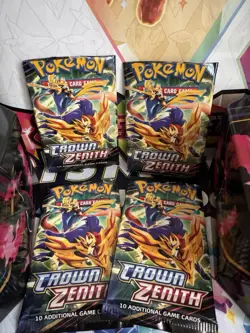 OPENED Pokemon TCG Crown Zenith Galarian Moltres Tin/ galarian gallery card inc - Image 4
