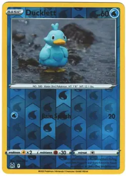 Ducklett 46/196 Lost Origin Reverse Holo Common Pokemon Card TCG 046/196 Pokemon - Image 1