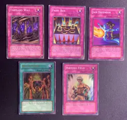 LOT OF 5 YU-GI-OH CARDS,LP/MP, INCLUDES MAGE POWER + JAM DEFENDER, RARE - Image 1