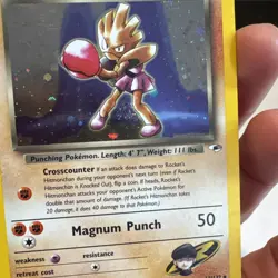 Rockets Hitmonchan Gym Heroes Trading Card 11/132 Holo Swirl - Image 3