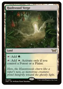 1x MTG Hushwood Verge - Duskmourn Rare Land! NM Mint! - Image 1