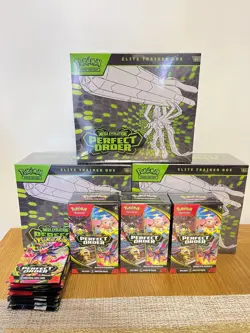Pokemon TCG: 1 Perfect Order ETB + 1 Booster Bundle + 4 TCG Packs ✅ New & Sealed - Image 1