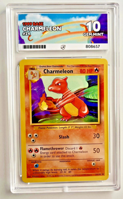 Pokemon TCG Charmeleon Vintage WOTC Base Set Unlimited 24/102 Ace 10 Perf Subs - Image 1
