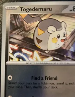 Togedemaru 073/094 Reverse Holo Common Phantasmal Flames Pokemon TCG - Image 2