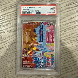 2024 POKEMON TEF EN-TEMPORAL FORCES #165 DEERLING ILLUSTRATION RARE PSA 9 - Image 1