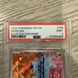 2024 POKEMON TEF EN-TEMPORAL FORCES #165 DEERLING ILLUSTRATION RARE PSA 9 - Image 2