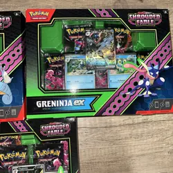Pokemon TCG Shrouded Fable Kingdra EX & Greninja EX & Kingambit Collection Boxes - Image 3
