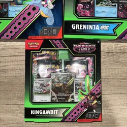 Pokemon TCG Shrouded Fable Kingdra EX & Greninja EX & Kingambit Collection Boxes - Image 4
