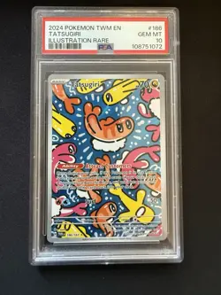 2024 Pokemon Twilight Masquerade Tatsugiri 186/167 Illustration Rare - PSA 10 - Image 1